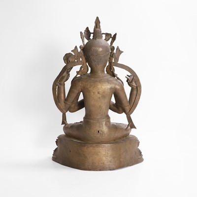 Lot 147 - A large Tibetan bronze figure of Avalokiteshvara