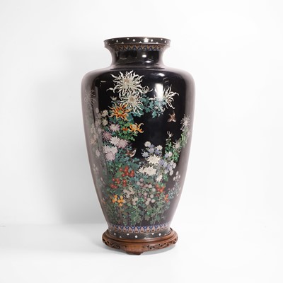 Lot 484 - A Japanese cloisonné vase