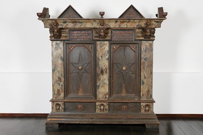 Lot 324 - A large painted cabinet