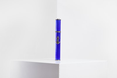 Lot 296 - A silver-gilt and enamel cigar case