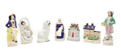 Lot 271 - A collection of Staffordshire pottery