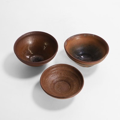 Lot 261 - Three Chinese Jian ware tea bowls
