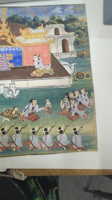 Lot 221 - A group of Burmese 'parabaik' folding books