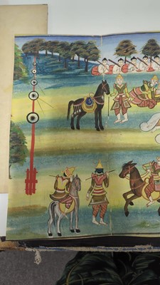 Lot 221 - A group of Burmese 'parabaik' folding books