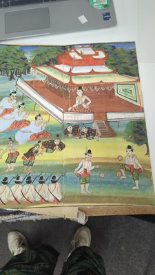 Lot 221 - A group of Burmese 'parabaik' folding books
