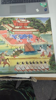 Lot 221 - A group of Burmese 'parabaik' folding books