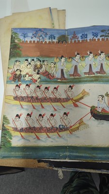 Lot 221 - A group of Burmese 'parabaik' folding books