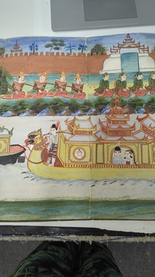 Lot 221 - A group of Burmese 'parabaik' folding books
