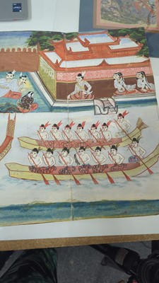 Lot 221 - A group of Burmese 'parabaik' folding books