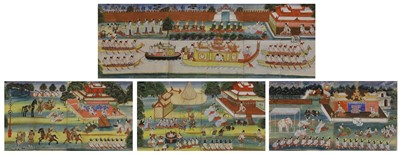 Lot 221 - A group of Burmese 'parabaik' folding books