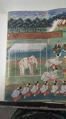 Lot 221 - A group of Burmese 'parabaik' folding books
