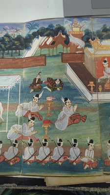 Lot 221 - A group of Burmese 'parabaik' folding books