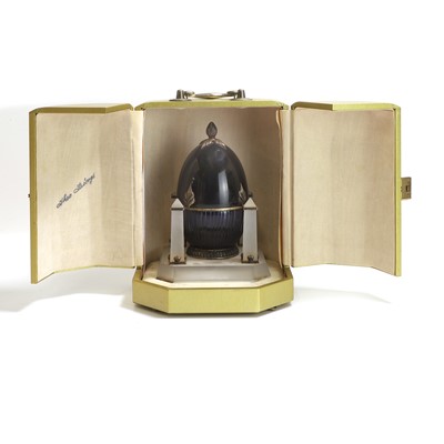 Lot 291 - A silver-gilt mounted Egg of the Covenant, by Theo Faberge