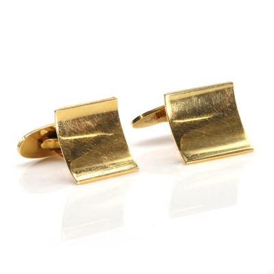Lot 319 - A pair of 18ct gold cufflinks, by Georg Jensen, c.1969