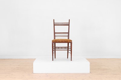 Lot 242 - A late Victorian Aesthetic Movement walnut side chair attributed to H W Batley