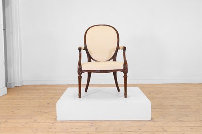 Lot 424 - A George III mahogany armchair