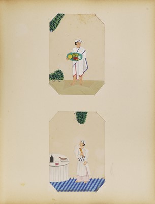 Lot 212 - An album of Indian paintings on mica