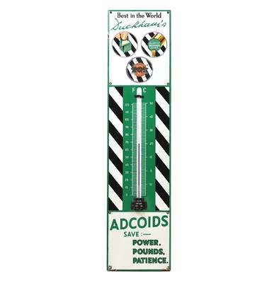 Lot 5 - A 'Duckham's Adcoids' thermometer advertising sign