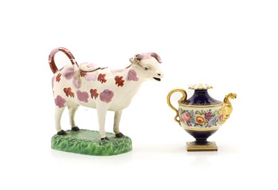 Lot 291 - A Staffordshire cow creamer