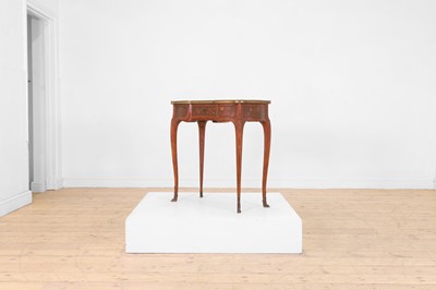 Lot 448 - A Louis XVI-style kingwood, tulipwood, amaranth and marquetry dressing table