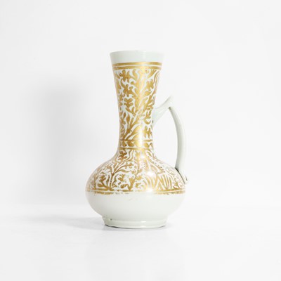 Lot 453 - An Ottoman gilded opaline-glass ewer