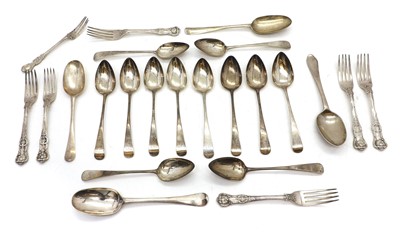 Lot 10 - A collection of silver flatware