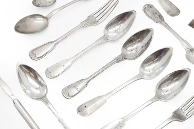 Lot 9 - A collection of silver flatware
