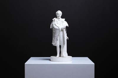 Lot 207 - A Minton biscuit porcelain figure of the Duke of Wellington