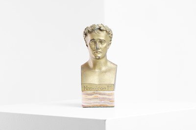Lot 402 - An ormolu bust of Napoleon