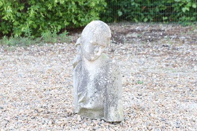 Lot 358 - A hand carved marble bust of a young girl