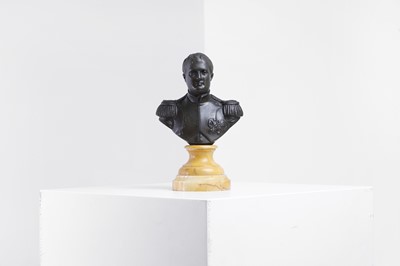 Lot 223 - A bronzed bust of Napoleon