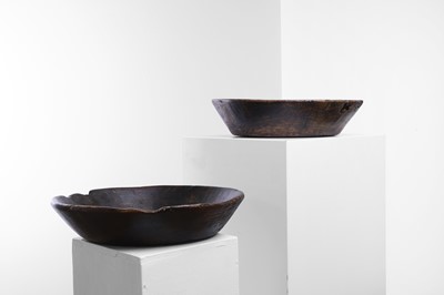 Lot 226 - A near pair of wooden bowls