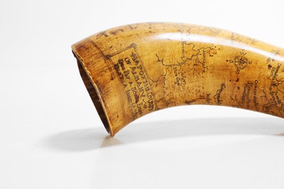 Lot 297 - An American colonial powder horn