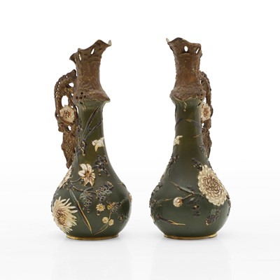 Lot 298 - A pair of Austrian porcelain ewers