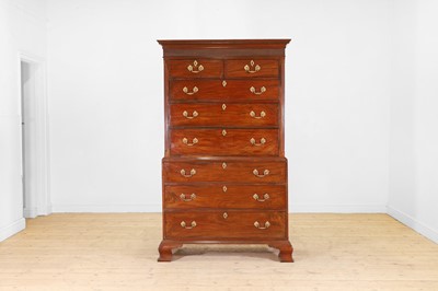 Lot 417 - A George III mahogany chest-on-chest