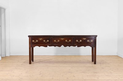 Lot 549 - A George Ill country oak dresser