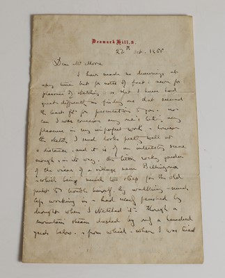 Lot 259 - John Ruskin (1819-1900)
