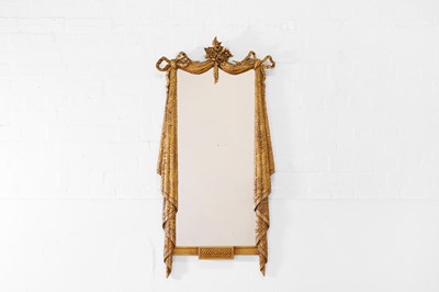 Lot 71 - A carved giltwood and composition pier mirror
