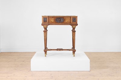 Lot 397 - A Louis XVI-style amaranth, walnut and marquetry jardinière by Charles-Guillaume Diehl (1811-1885)