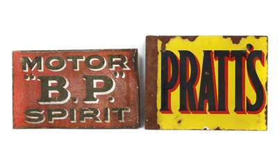 Lot 10 - A 'BP Motor Spirit' double-sided sign