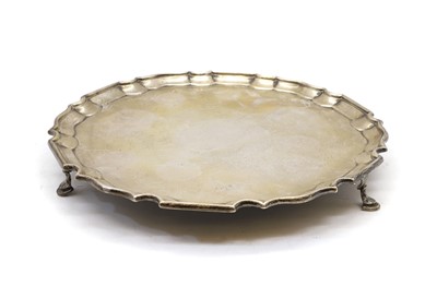 Lot 93 - A silver tray