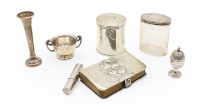 Lot 79 - A silver jar and cover