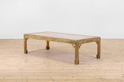 Lot 283 - A lacquered and gilt wooden coffee table
