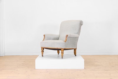 Lot 28 - A late Victorian upholstered armchair by William Bertram & Sons, London