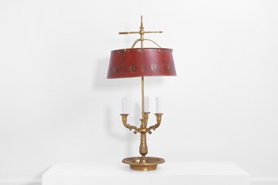 Lot 395 - A gilt-bronze bouillotte table lamp