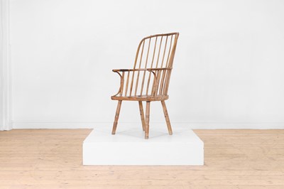 Lot 416 - An ash and fruitwood Windsor chair