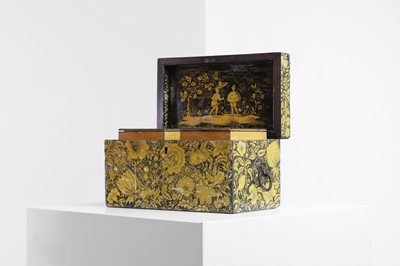 Lot 143 - A Regency penwork tea caddy