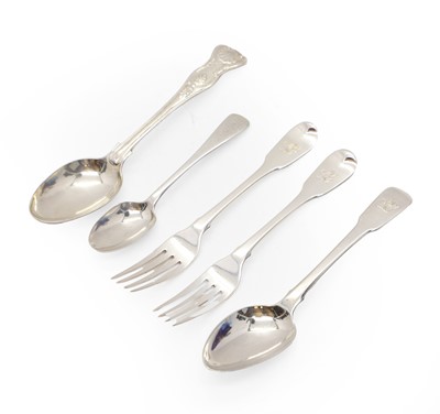 Lot 45 - A large collection of silver flatware