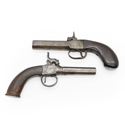 Lot 206 - Two similar percussion pocket pistols
