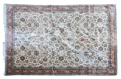 Lot 504 - A silk kashmir carpet